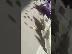 Montagem de flores de penas de ganso com acessório de arame